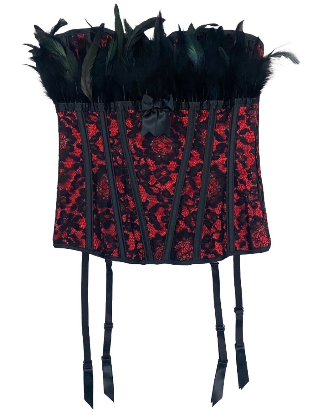 Fredericks of Hollywood Feather and Lace Corset